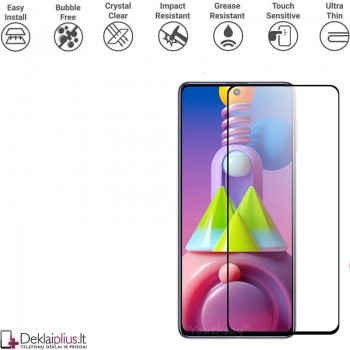 apsauginis stiklas - per visą ekraną (Samsung M51)